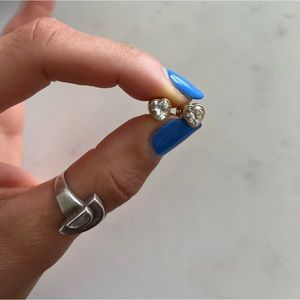 Michael Kors Heart Gold Diamond Earrings